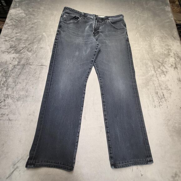 AG Adriano Goldschmied Jeans Mens 34x27 The Graduate Denim 360 Made USA Gray - Picture 1 of 12